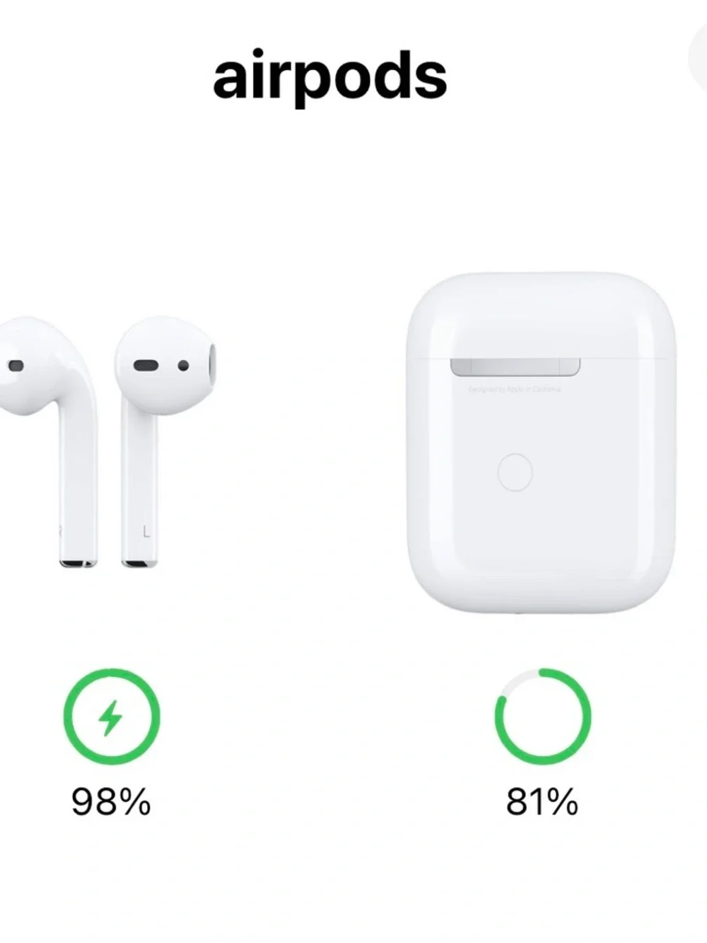 2nd Generation Wireless True Bluetooth Earbuds with Charging Case - White